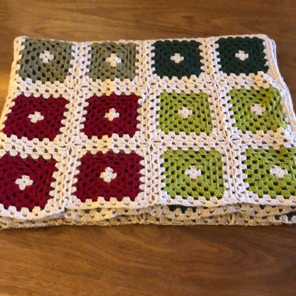 Patchwork Crochet Scarf /Throws Blanket